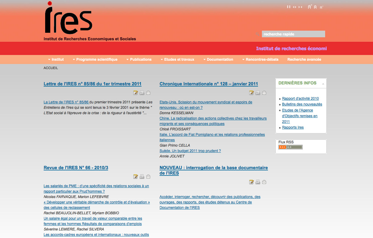 Institut de recherches économiques et sociales (IRES)