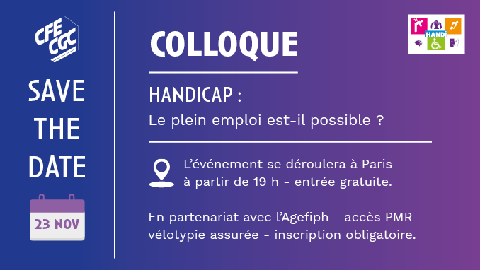 Save the date colloque handicap